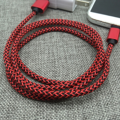 usb to lightning fast charging cord in red