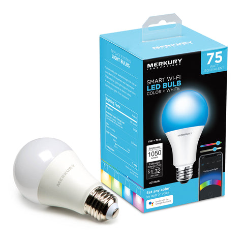Merkury Smart Wi-Fi LED Light Bulbs with Free Shipping!